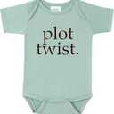 Plot Twist Baby Announcement Onesie,Pregnancy Announcement Outfit for Grandparents to be,Baby Shower Reveal, XS