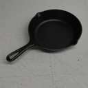Lodge 8 Inch Cast Iron Pre-Seasoned Skillet  Signature Teardrop Handle - Use in the Oven, on the Stove, on the Grill, or Over a Campfire, Black