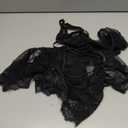 Lingerie for Women Sexy Black Lace Babydoll Open Front Negligee Dress (Black, M)