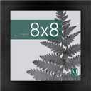 MCS Studio Gallery 8x8 Picture Frame Black Woodgrain, Wall Hanging & Easel for Tabletop Display, Square Photo Frame for Photos, Posters & Art Prints (2-Pack)