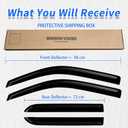 Window Rain Guards Compatible Crew Cab 09-18 Dodge Ram 1500 10-25 Dodge Ram 2500 3500 Mega Cab 4PC Window Visors Vent Shade Deflector
