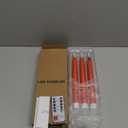 GenSwin Flameless Taper Candles, Set of 3 Red LED Taper Candles Battery Operated with Remote Timer, Real Wax Flameless Candlesticks with 3D Flame for Home Wedding Party Holiday Decor (0.78 x 9.65)