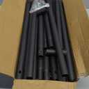 Calmootey Double Rod Clothing Garment Rack,Rolling Hanging Clothes Rack,Portable Clothes Organizer for Bedroom,Living Room,Clothing Store,Black