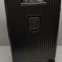 HotWay 24 Inch Expandable Checked Luggage with Cup Holder, Hardside TSA Approved Luggage with Spinner Wheels, Top Opening Suitcase For Travel, Black