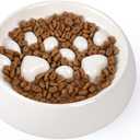 Slow Feeder Dog Bowls Ceramic, Non-Slip Slow Feeder Bowl for Small Medium Dogs & Cats, Puzzle Puppy Food Dish for Fast Eater