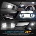 Auto Dynasty 10 Pieces 12V 5500K Interior Car Dome Map Cargo License Plate LED Light Bulbs Kit Compatible with Ford F-150 2009-2014, Pure White