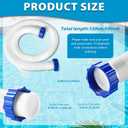 2 Pcs Pool Hoses for Above Ground Pools 1 1/2 Inch Diameter 59" Long Pool Pump Hose Replacement Filter Pump Hose Accessories
