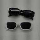 BUTABY Rectangle Sunglasses for Women Retro Driving Glasses 90’s Vintage Fashion Narrow Square Frame UV400 Protection