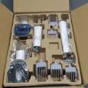 Dog Grooming Kit with Vacuum, 15000Pa Pet Hair Clipper and Shedding Brush, 50dB Low Noise, 2L Capacity, White