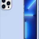 K TOMOTO Compatible with iPhone 13 Pro Max Case for Women and Men, [Full-Body Protection] [Anti-Fingerprint] [Soft-Touch] Shockproof Soft Silicone Phone Case for iPhone 13 Pro Max 6.7", Light Blue