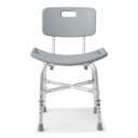 Medline Shower Chair Bath Bench with Back, Supports up to 550 lb, Safe and Comfortable Baths and Showers, Non-Slip Rubber Feet, Back for Extra Support
