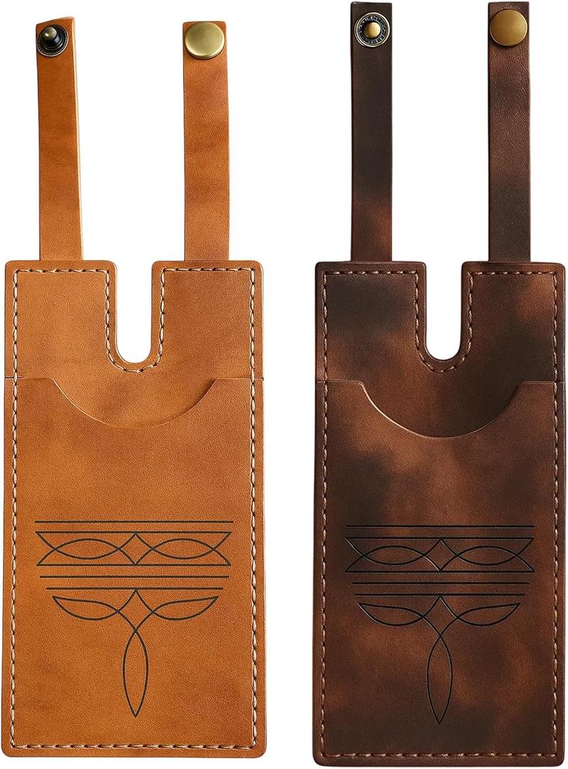 2 PC Western Wallet, Boot Wallet for Women, Western Wallets for Women with Snap Strap, Leather Wallet for Boots, Secure Storage Accessory for Western Style Fashion