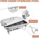 1 Pack Chafing Dishes for Buffet, Food Warmers for Parties Buffet