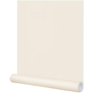 FUKU MON 24"x394" Beige Peel and Stick Wallpaper Matte Beige Cream Contact Paper Solid Beige Wall Paper Self-Adhesive Thick Vinyl Removable Texture Cream Wallpaper for Cabinets Wall Decoration