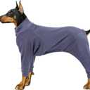 Dog Winter Coat,Warm Dog Jacket,Puppy Polar Fleece High Collar Full Body Snowsuit,Comfort Windproof Sweater (Grey, XXL)