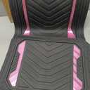 Rubbermaid Car Floor Mat, Heavy Duty All-Weather Car Mats Full Set with Dual-Tone Pink Aluminum Inserts Universal Fit, Anti-Slip Backing, Trim-to-Fit for Most SUV, Sedan, Van