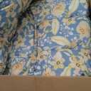 Adirondack Chair Cushions Set of 2, High Back Patio Chair Cushions 48 x 19.7 x 4.7 Inch, Indoor/Outdoor Thickened Rocking Chair Cushion, Fade-Resistant & Waterproof (Flower Blue)