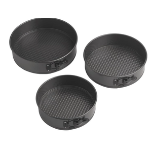 Wilton Gold Premium Non-Stick Warp-Resistant Bakeware, Made without PFAs, 3-Piece Springform Set, 8,9, 10 in, Packaging May Vary