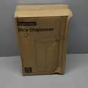 SYNCVIBE Rice Dispenser 22-25 Lbs Rice Storage Container with Measuring Cup Moisture Proof, Large Cereal Dry Food Storage, Household Airtight Food Dispenser for Kitchen Pantry Organization (White)