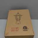Outdoor Post Light, Pole Lantern, E26 Base 60W Max, Aluminum Housing Plus Glass, Wet Location Rated, ETL Qualified, Bulbs not Included, Black (1 Pack)