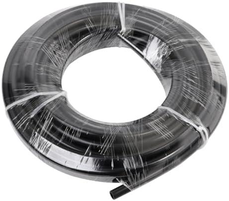LokoCar Nylon Air Line 50ft 3/8" OD Pneumatic Nylon Tube DOT Approved SAE J844 Airline For Air Brake Tubing or Fluid Transfer Black