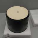 LE TAUCI Ceramic Pots for Plants, 10/8/6 Inch Indoor Planters with Draiange Hole, Silicone Plug & Mesh Pad, Modern Minimalist Pots for Home Office, Set of 3, Satin, Black