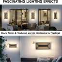 Dawn To Dusk Outdoor Light Fixture Modern Exterior Wall Light, 3-Tier Black Outdoor Wall Sconce, 15.7 IN Outdoor Lights For House,Front Door, Patio, Warm White 24 W Outside Porch Lights 2 Pack