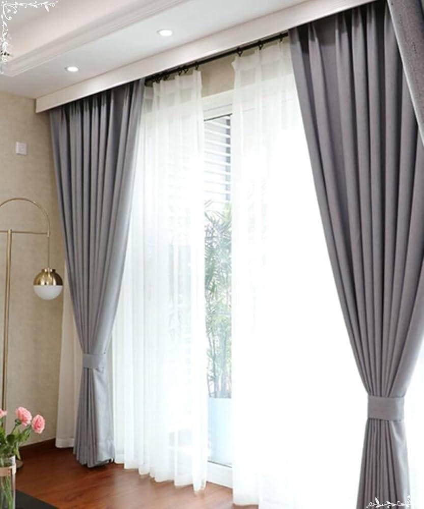 Grey Curtains 40x64 in 2panels