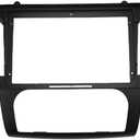 YuYue Electronic 2Din Car DVD Frame Audio Fitting Adaptor Dash Trim Kits Facia Panel 9" Compatible with Nissan sentra Teana Altima (at/MT AC) Double Din Radio Player (Automatic air-Conditioning Type)