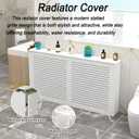 HHFSST White Modern Radiator Cover for Home White 39.4" Lx31.5 Hx7.9 D