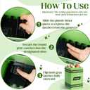 Plastic Pencil Dispenser for Classroom with Wooden Eraser Holder, Green
