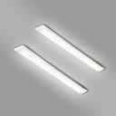 2 Packs 2FT LED Batten Light, Ultra-Thin Ceiling Surface Mounted Light, 20W, Day Light 4000K, IP20, LED Ceiling Light Fixture for Garage, Shop, Hallway, Office, Market, Ver.2