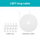 Power Cable Compatible with Google Nest Cam Power Cable 23FT Weatherproof Charging Cord with Power Adapter for Nest Cam Outdoor/Indoor (Battery 2nd Gen) - 5V 2A Outdoor Charger Cable