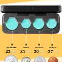 Larger Capacity Coin Holder for Car, Compact Portable Change Coin Organizer | Coin Holder Compatible with Coins of Different Size, Coin Dispenser Storage Fit for Most Vehicle & Trucks, Easy to use