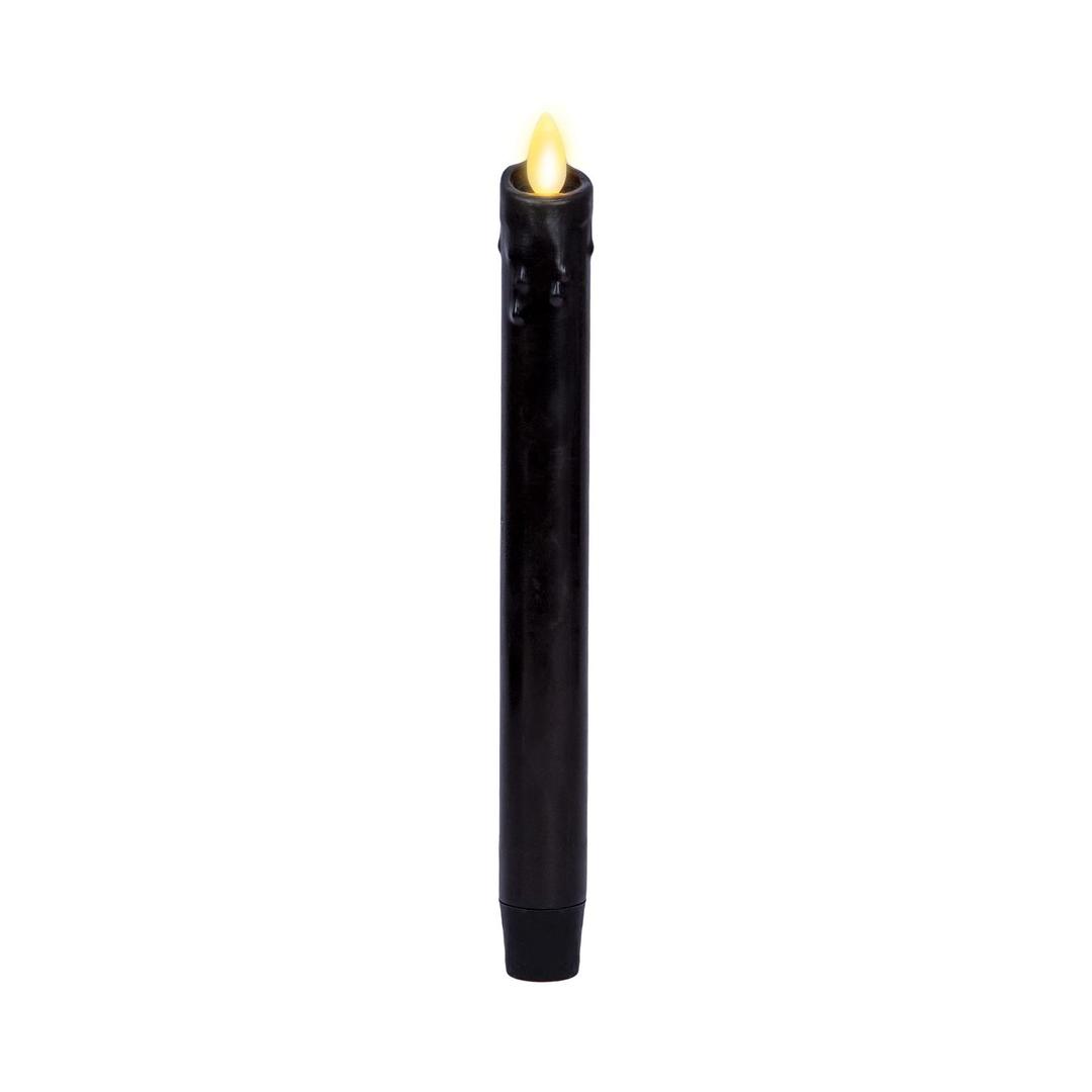 Core Home Flameless Leb Taper Candle Black 24.5CMx2.2CM One
