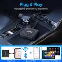 Upgraded Wireless CarPlay Adapter, 3-in-1 Wireless Carplay & Android Auto& Video Adapter, Built in Netflix YouTube Support TF Card, Plug & Play, USB Type C, USB Type A Compatible with iPhone & Android