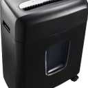 Amazon Basics High Security Micro Cut Paper Shredder, 8 Sheet Capacity, CD and Credit Card Shredder with Pull Out Bin, Black
