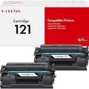 121 Black Toner Cartridge Compatible Replacement for Canon 121 CRG121 CRG-121 High Yield Replacement Work for Canon imageCLASS D1620 D1650 1620 1650 Printer (Black, 2 Pack)