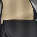 Elantrip 2PCs Front Car Seat Covers Leather Water Proof Seat Protector Universal fit for Most Cars SUVs and Trucks Black