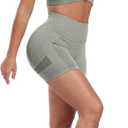 CHRLEISURE Women's 4 Packs Workout Gym Shorts, High Waisted Butt Lifting Scrunch Butt Seamless Booty Shorts (XXL)