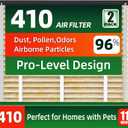 2 Pack 410 Air Filter Replacement, Help Reduce Odor, Humidity Resistance & Dust Capture, Compatible with AprilAire Whole House Air Purifiers,16x25X4 Furnace Filter