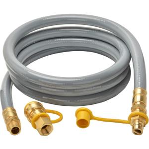 onlyfire 12 Ft 3/4" ID Natural Gas Hose with Quick Connect/Disconnect Fittings for NG/LP Propane Appliances,Grill,Generator,Patio Heater,Pizza Oven,etc.