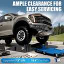 16000lb Stackable Heavy Duty Car Ramps for Oil Change,Save 50%Space | 7.3" Lift & 18 Anti-Slip Pads Offer Stability for Underbody Work. Stackable Design Fits Better for Tight Garage Spaces, 2Pack