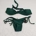 ZAFUL Knotted Bandeau Bikini for Women Strapless Swimsuits High Cut Bathing Suit Sexy Cheeky Tie Side Swimwears, Size S