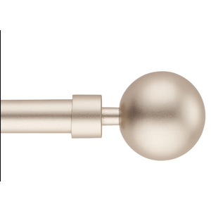 3/4" Singles Curtain Rod Set with Round Finials，Adjustable 66 to 120 inch，Heavy Duty Curtain Rods for Windows，Nickel