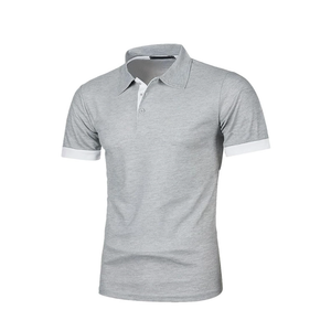 Men's Polo Shirt Short Sleeve Contrast Color Casual Fashion Summer Collar Top Lightweight Comfortable Shirt L