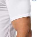 Comfneat Men's 3-Pack Undershirts Stretchy Cotton Spandex T-Shirts V-Neck Shirts for Men (White, XL)