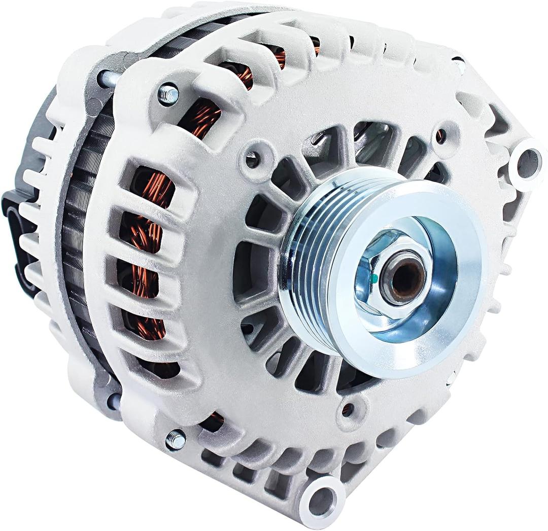 Alternator Replacement New 4-Pin for 99-07 Chevrolet Silverado 1500, 02-06 Avalanche Express 1500, 99-07 GMC Sierra 1500, 03-06 Envoy, 00-04 Yukon 4.3 5.3 6.0 8.1L, 02-04 Cadillac Escalade, 40012204