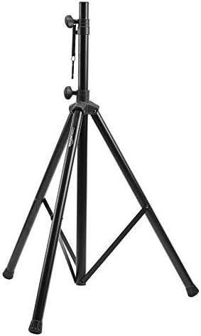 Amazon Basics Speaker Stand, Holds up to 99.2 lbs, Adjustable Height 52" to 73", Steel, Black
