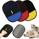 2Pcs Pet Hair Remover Gloves Brush for Dogs & Cats,Electrostatic Reusable Pet Hair Remover Tool for Furniture, Clothing, Carpet and Car Seat, Effective Animal Fur Removal Tool (red)